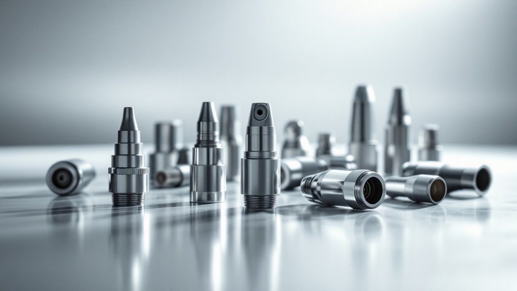 Variety of nozzles for pressure washers.